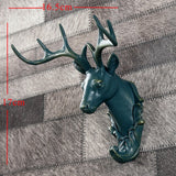 Home Statue Decoration Accessories 34x28x14cm Vintage Antelope Head Abstract Sculpture Room Wall Decor Resin Deer Head Statues