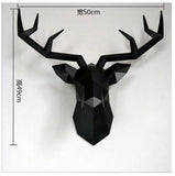 Tamaño grande 4 colores disponibles nueva geometría 3D Animal cabeza de ciervo decoración de pared cabeza resina decoración de pared regalo de navidad regalo creativo