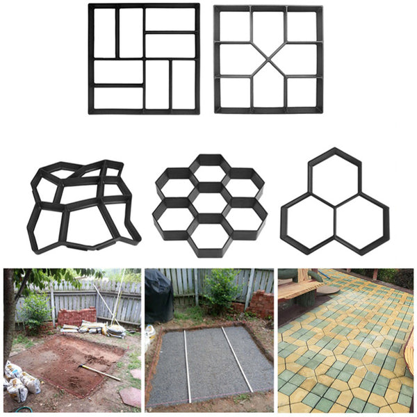 Manually Paving Cement Brick Concrete Molds DIY Plastic Path Maker Mold Garden Stone Road Mold Garden Decoration