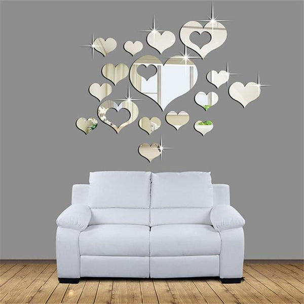 1Set 15pcs Home 3D Removable Heart Art Decor Wall Stickers Living Room Decoration - Architecture Autocad Blocks,CAD Details,CAD Drawings,3D Models,PSD,Vector,Sketchup Download