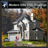 ★Modern Villa CAD Plan,Elevation Drawings Download V.11 - Architecture Autocad Blocks,CAD Details,CAD Drawings,3D Models,PSD,Vector,Sketchup Download