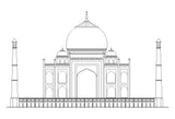 【World Famous Architecture CAD Drawings】Taj Mahal - UNESCO World Heritage - Architecture Autocad Blocks,CAD Details,CAD Drawings,3D Models,PSD,Vector,Sketchup Download