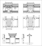 ★Chinese Architecture CAD Drawings-Chinese Gate,Door Design - Architecture Autocad Blocks,CAD Details,CAD Drawings,3D Models,PSD,Vector,Sketchup Download