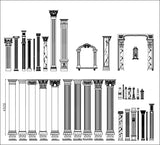★Architecture Decorative CAD Blocks Bundle V.16-☆Architecture Decorative CAD Blocks☆ - Architecture Autocad Blocks,CAD Details,CAD Drawings,3D Models,PSD,Vector,Sketchup Download