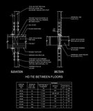 ★Free CAD Details-Holdown Tie Between Floors - Architecture Autocad Blocks,CAD Details,CAD Drawings,3D Models,PSD,Vector,Sketchup Download