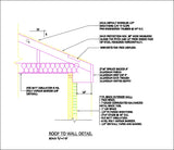 ★Free CAD Details-Roof To Wall Detail - Architecture Autocad Blocks,CAD Details,CAD Drawings,3D Models,PSD,Vector,Sketchup Download