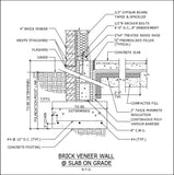 ★Free CAD Details-Brick Veneer Wall @ Slab - Architecture Autocad Blocks,CAD Details,CAD Drawings,3D Models,PSD,Vector,Sketchup Download