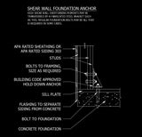 ★Free CAD Details-Shear Wall Foundation Anchor - Architecture Autocad Blocks,CAD Details,CAD Drawings,3D Models,PSD,Vector,Sketchup Download