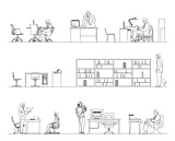 【Architecture CAD Projects】Office CAD Blocks and Plans,Elevation - Architecture Autocad Blocks,CAD Details,CAD Drawings,3D Models,PSD,Vector,Sketchup Download