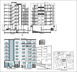 【Architecture CAD Projects】Apartment with Commercial building - Architecture Autocad Blocks,CAD Details,CAD Drawings,3D Models,PSD,Vector,Sketchup Download