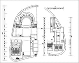 【Architecture CAD Projects】Cultural Center Design CAD Blocks,Plans,Layout V2