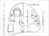 【Architecture CAD Projects】Cultural Center Design CAD Blocks,Plans,Layout V2