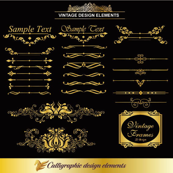 ★Best Vintage Design EPS cliparts collection V1,elegant design,vintage pattern,vector,eps,vintage design