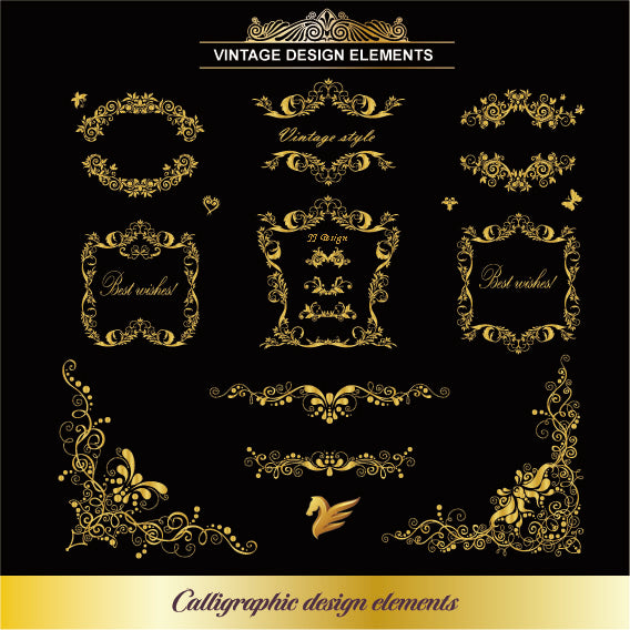 ★Best Vintage Design EPS cliparts collection V2,elegant design,vintage pattern,vector,eps,vintage design