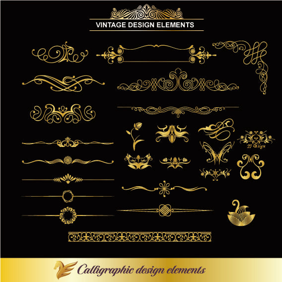 ★Best Vintage Design EPS cliparts collection V3,elegant design,vintage pattern,vector,eps,vintage design