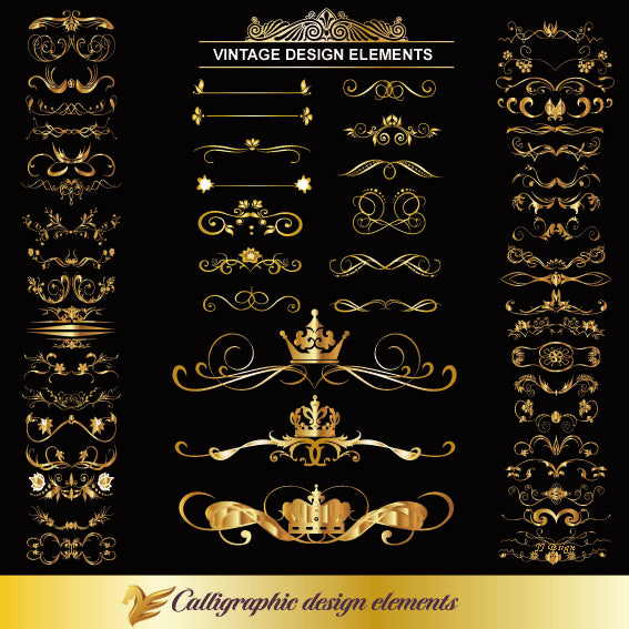 ★Best Vintage Design EPS cliparts collection V4,elegant design,vintage pattern,vector,eps,vintage design