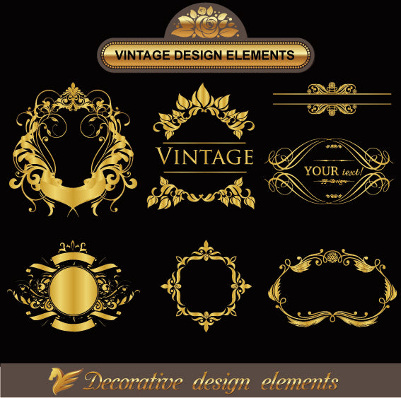 ★Best Vintage Design EPS cliparts collection V6,elegant design,vintage pattern,vector,eps,vintage design