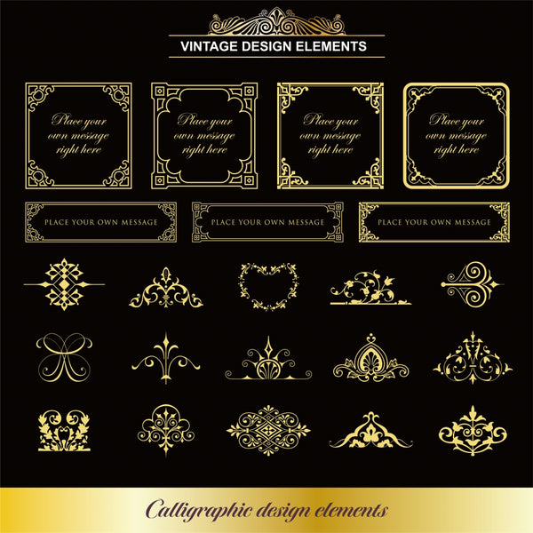 ★Vintage Design Collection V1,vintage,classical design,border,flower,corner,elegant design,vintage pattern,vector,eps,vintage decoration,tatoo