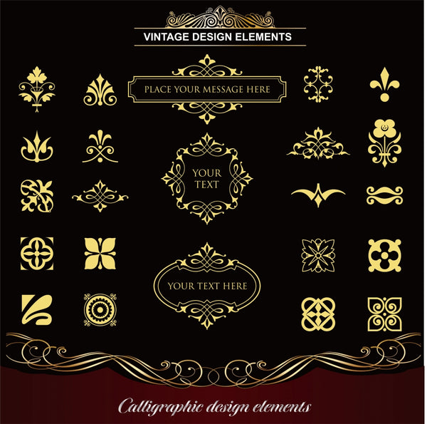 ★Vintage Design Collection V2,vintage,classical design,border,flower,corner,elegant design,vintage pattern,vector,eps,vintage decoration,tatoo