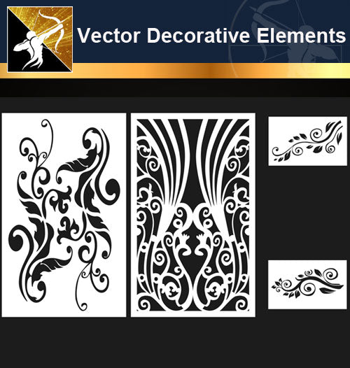 ★Free Vector Decoration Design Elements V.2-Download Illustration AI Vector Files - Architecture Autocad Blocks,CAD Details,CAD Drawings,3D Models,PSD,Vector,Sketchup Download