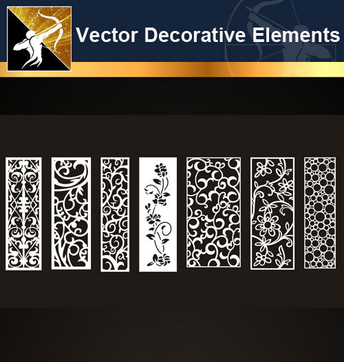 ★Free Vector Decoration Design Elements V.6-Download Illustration AI Vector Files - Architecture Autocad Blocks,CAD Details,CAD Drawings,3D Models,PSD,Vector,Sketchup Download