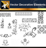 ★Free Vector Decoration Design Elements V.7-Download Illustration AI Vector Files - Architecture Autocad Blocks,CAD Details,CAD Drawings,3D Models,PSD,Vector,Sketchup Download