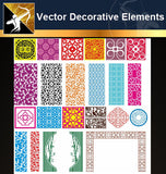 ★Free Vector Decoration Design Elements V.10-Download Illustration AI Vector Files - Architecture Autocad Blocks,CAD Details,CAD Drawings,3D Models,PSD,Vector,Sketchup Download